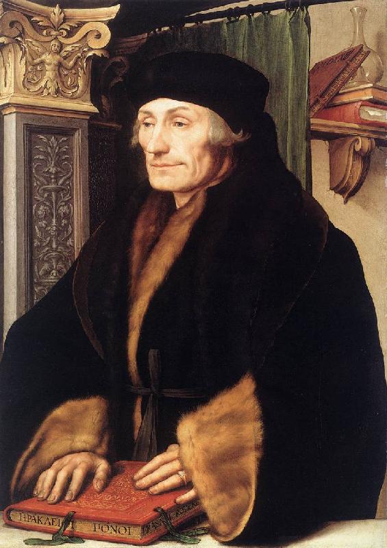 HOLBEIN, Hans the Younger Portrait of Erasmus of Rotterdam sg Germany oil painting art
